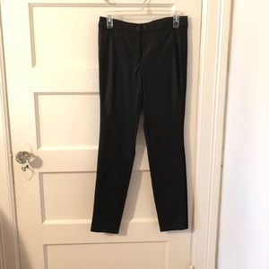 Black pleather ankle pants front zip Small NWT